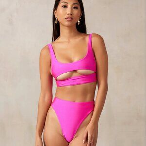 NWOT Marcia B Maxwell MBM Bikini Magenta SET: Wish Bottom (M) Lucky Top (S)